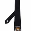 Moschino logo-print silk tie