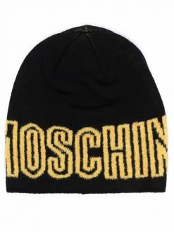 Moschino intarsia logo beanie