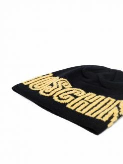 Moschino intarsia logo beanie