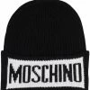 Moschino logo-print knitted beanie
