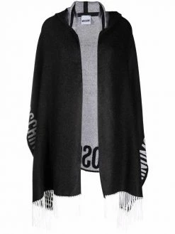 Moschino logo-detail hooded scarf