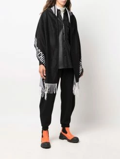 Moschino logo-detail hooded scarf