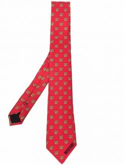 Moschino teddy-jacquard silk tie