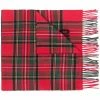 Moschino logo-print tartan scarf