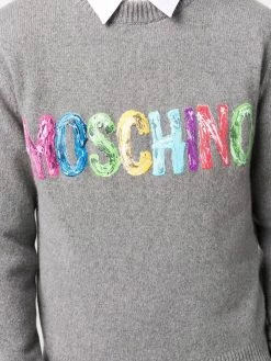 Moschino brush-stroke logo sweater