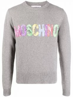 Moschino brush-stroke logo sweater