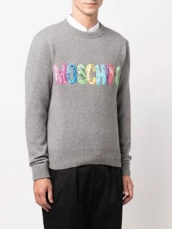 Moschino brush-stroke logo sweater
