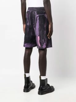 Moschino painterly-print track shorts