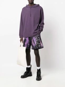 Moschino painterly-print track shorts