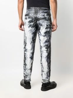Moschino graphic-print skinny trousers