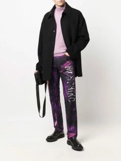 Moschino paint-stroke logo trousers
