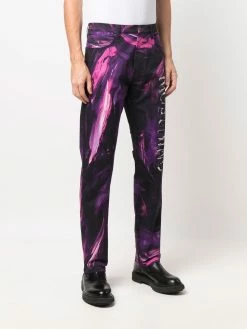 Moschino paint-stroke logo trousers