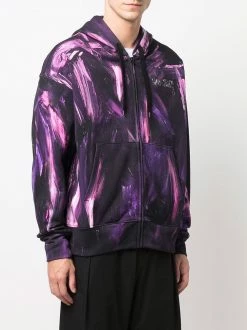Budget ๐ Moschino Painted effect zipped hoodie ๐ 9 Moschino painted-effect zipped hoodie