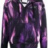 Moschino painted-effect zipped hoodie