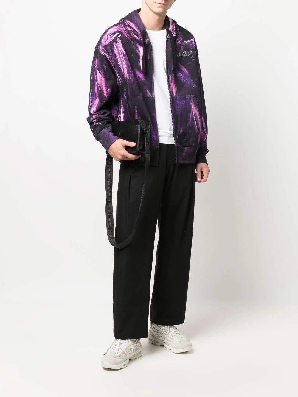 Budget ๐ Moschino Painted effect zipped hoodie ๐ 4 Moschino painted-effect zipped hoodie