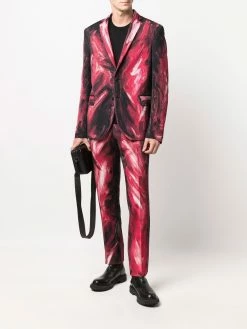 Moschino paint stroke-print trousers