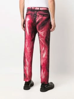 Moschino paint stroke-print trousers