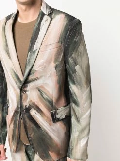 Moschino paintbrush single-breasted blazer