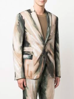 Moschino paintbrush single-breasted blazer