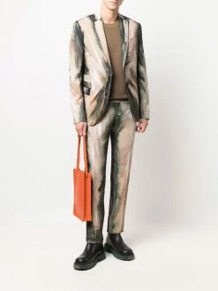 Moschino paintbrush single-breasted blazer