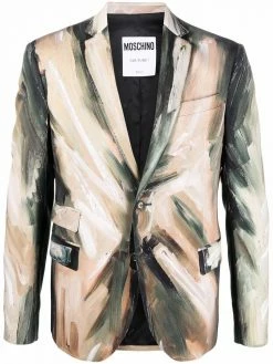 Moschino paintbrush single-breasted blazer