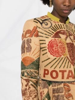 Moschino Potato Field linen juta jacket
