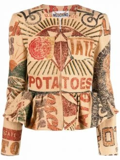 Moschino Potato Field linen juta jacket