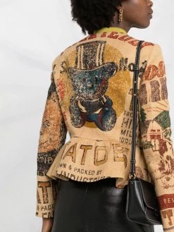 Moschino Potato Field linen juta jacket