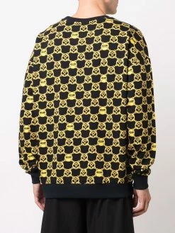 Moschino monogram-print crew neck sweater