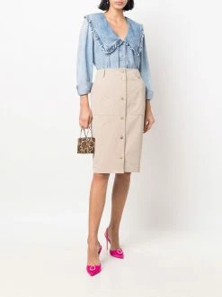 Moschino button-up midi skirt