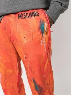 Moschino paint-effect joggers