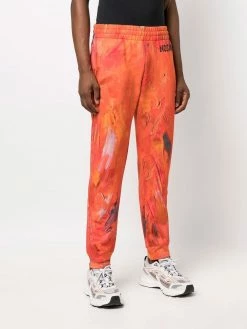 Moschino paint-effect joggers
