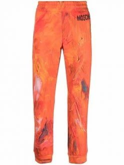 Moschino paint-effect joggers