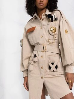 Moschino Safari gabardine shirt dress