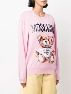 Moschino teddy print jumper