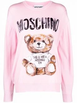 Moschino teddy print jumper