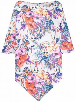 Moschino floral-print drawstring T-shirt