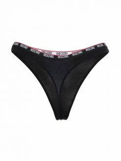 Moschino logo-waistband stretch thong