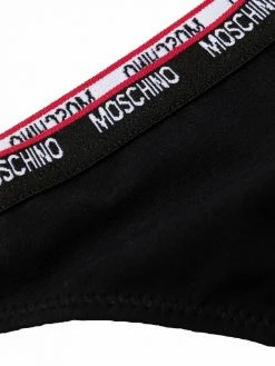 Moschino logo-waistband stretch thong
