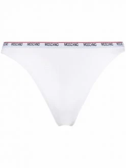 Moschino logo-waistband thong