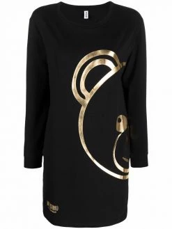Moschino golden print longline T-shirt