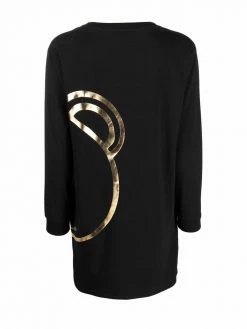 Moschino golden print longline T-shirt