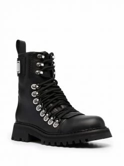 Moschino rear logo-patch boots