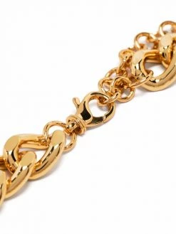 Moschino crystal curb chain necklace