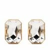 Moschino large crystal clip-on earrings