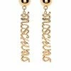 Moschino logo drop earrings