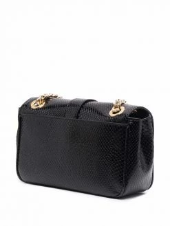 Moschino lizard-effect leather shoulder bag