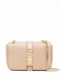 Moschino lizard-effect leather satchel bag
