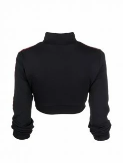 Moschino logo-print high neck top