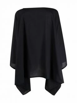 Moschino logo-print draped cover-up